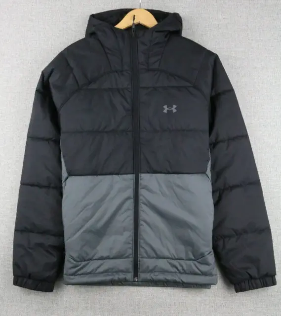 Under Armour Men's UA Storm Insulate Hooded Jacket Black / Pitch Gray Size L NWT