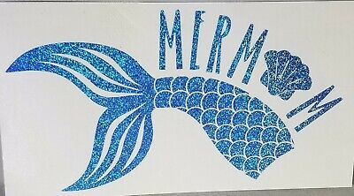 Mermom  Cut Vinyl Sticker/Decal beach,mermaid,scales,seashell