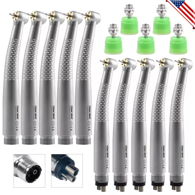 1-5*Five Lights LED E-generator Dental Fiber Optic High Speed Handpiece Rotor OR