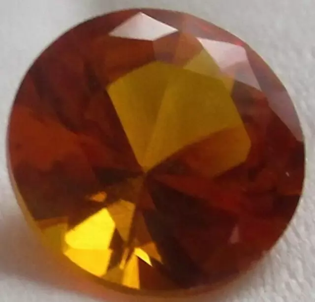 1 synthetische Steine 8,0 mm  Gelb Sappire Gold #22 Corundum Korund, Mohshärte 9