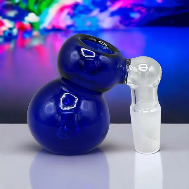 Ash Catcher Bong Bowl 14MM 45 Degree Collectible Bubbler Slide - BLUE