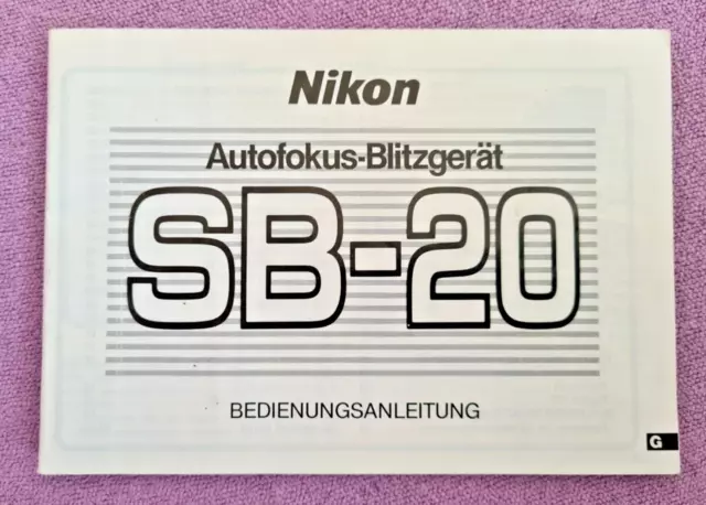 Nikon SB-20 Bedienungsanleitung