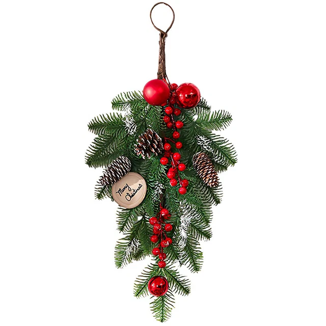 Buzón Swag Navidad Teardrop Swag Navidad - Puerta Decoración Puerta Colgante