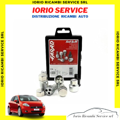FARAD KIT BULLONI ANTIFURTO PER FIAT GRANDE PUNTO 11/2005 > ZINCATI FLOWER LOCK FARAD 