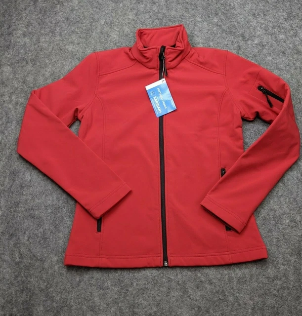 KARIBAN Jacket Mens Red Full Zip Water Repellent Micro Fleece lined with tag