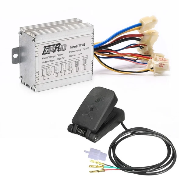 ELECTRIC 24V 350W Brush Speed Motor Controller Throttle Foot Pedal