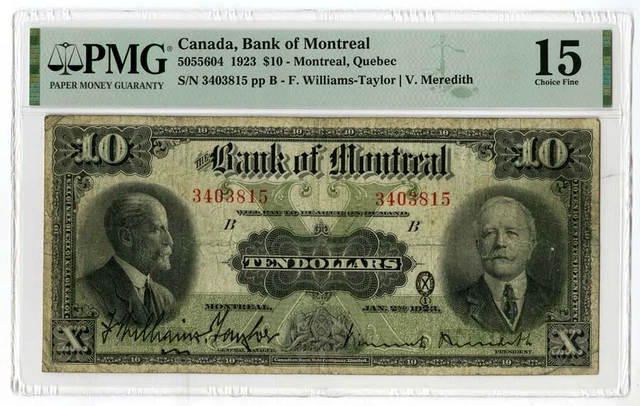 Canada. Bank of Montreal, 1923, Issued Banknote