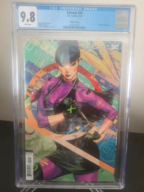 Batman #92 Cgc 9.8 Graded 2020 Stanley "Artgerm" Lau Punchline Variant Cover