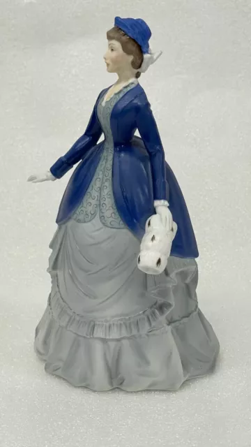 Royal Worcester Figurine Automne Chanson Bleu Céramique 2