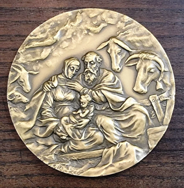 Art Bronze Medal / Holy Family / Christmas 1998