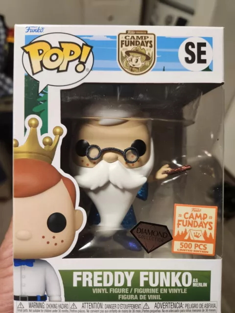 SDCC Funko Camp Fundays 2023 Freddy Funko as Merlin Diamond Glitter LE 500 PCS