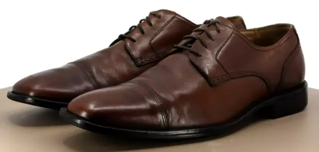 JOHNSTON & MURPHY Men's Cap Toe Dress Shoes Size 10.5 Leather Brown $40 ...