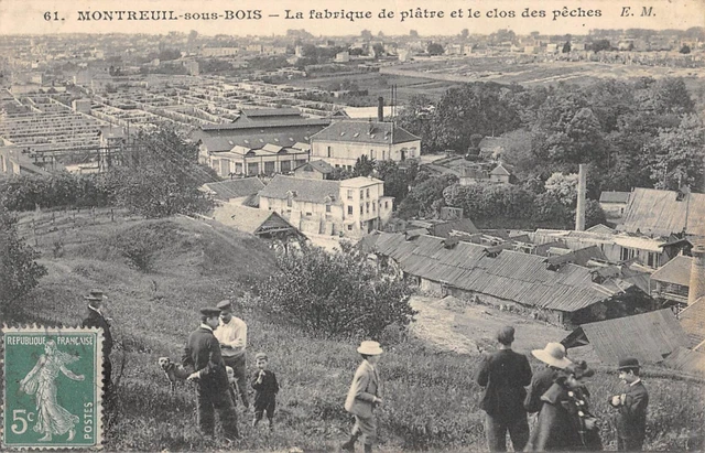 Cpa 93 Under Wood Watch / La Factory De Platre Et Le Clos De Peches