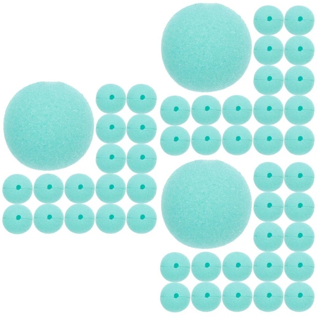 120 Pcs Accessoire De Clown Cosplay Nez De Clown Éponges Roses Portable