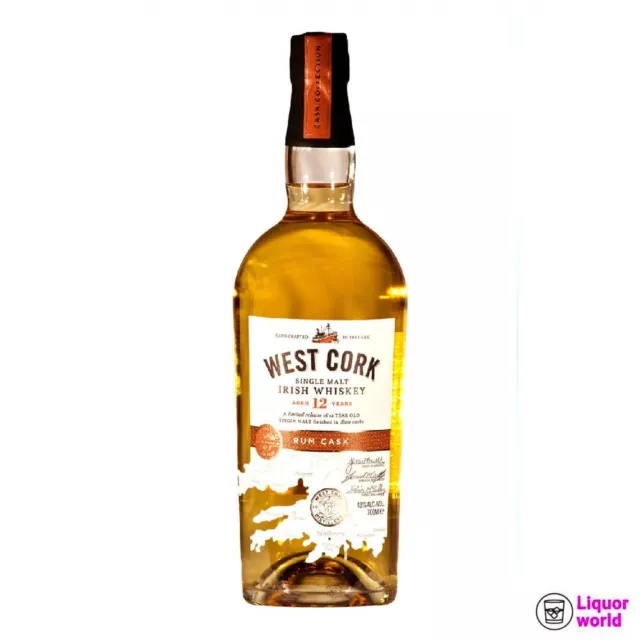 West Cork 12 year old Rum Cask Single Malt Irish Whiskey 700 ml