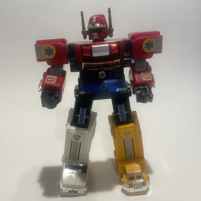 Power Rangers 8" Lightspeed Rescue Megazord Robot Action Figure 1999 Bandai