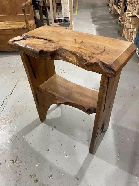 Solid Elm Live edge Console Table