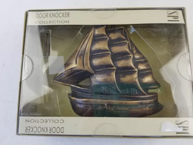 SAILING CLIPPER SHIP DOOR KNOCKER Decorative Solid Brass by SPI NEW IN BOX