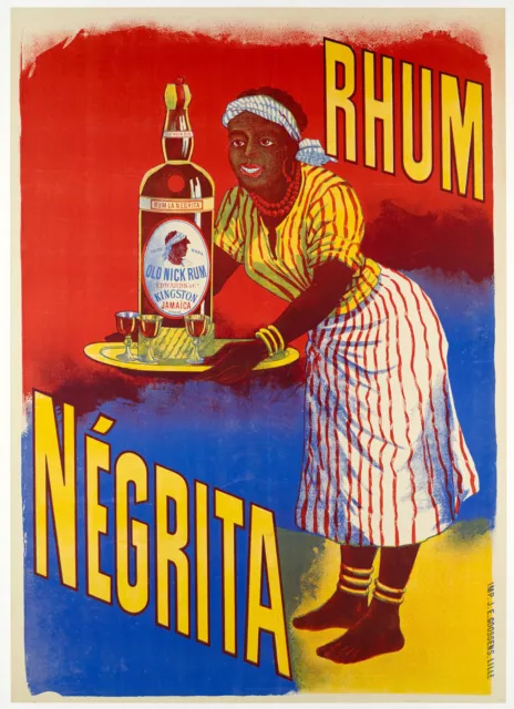 Original Poster - Rhum Negrita Old Nick - Rum - West Indies - Jamaica - 1899