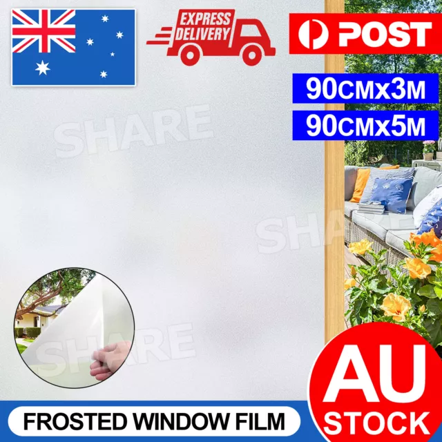 90cmX5m Sand Blast Clear Frosted Frosting Window Glass Removable Privacy Film