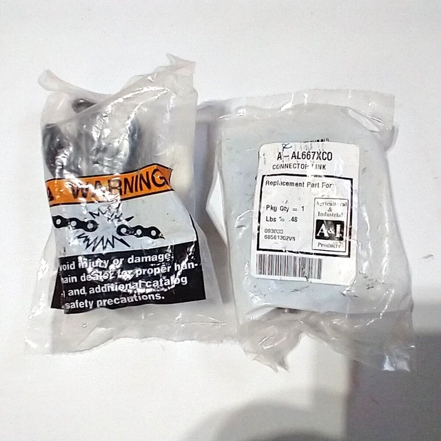 (2) Pcs Pintle Chain Connector Links AL667XCL Agricultural Conveyer Replacement