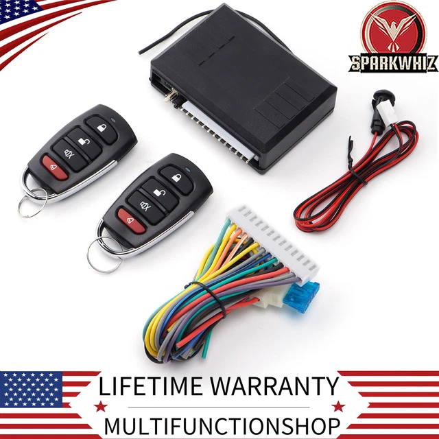Car Alarm System Remote Security Auto Central Locking Kit Door Lock Keyless USA