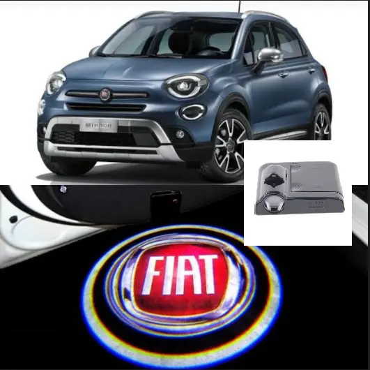 Led Sottoporta Sotto Porta Per Tutte Le Auto Con Logo Fiat No Fili A Batteria ✅✅