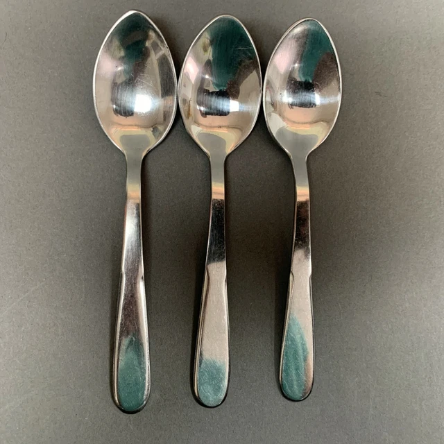 Lote de 3 cucharas para bebé de acero inoxidable