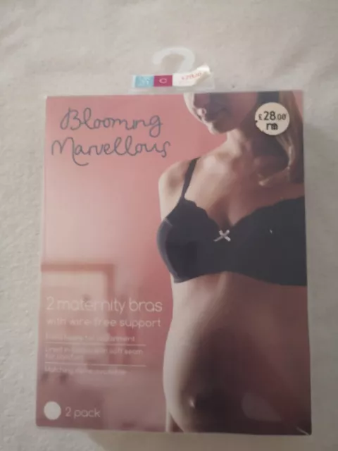 New Mothercare Blooming Marvellous and M2b Maternity Bras 2 Pack