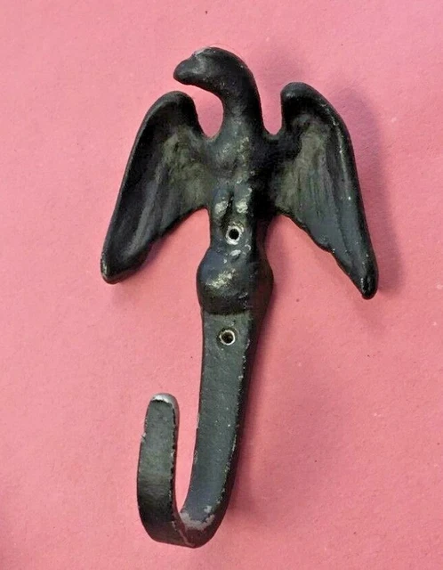 Vintage Aluminum Eagle Wall Hook Hanger 3-1/4" x 2"