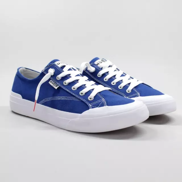 Huf Footwear Mens Size 9 Blue White Canvas Classic Low Lace Up Casual Shoes