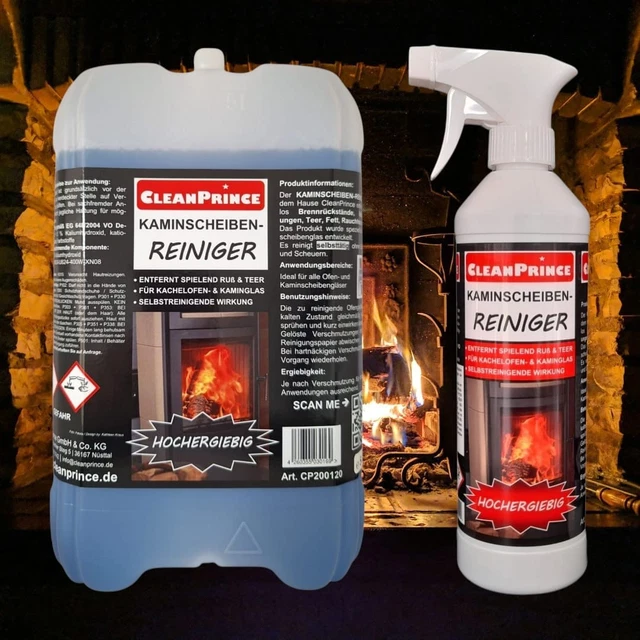 Nettoyant Pour Vitre De Cheminée CleanPrince - Lot De 3 Flacons De 500 Ml - Fabriqué En Allemagne