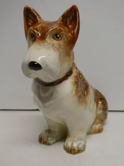 Vintage Pottery Dog Terrier Statue Figurine Sylvac Made In England #1205