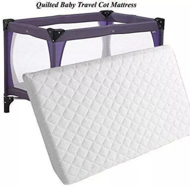 Mother Land Travel Cot Mattress 95 x 65 x 5 CM QUILTED Breathable - UK Made