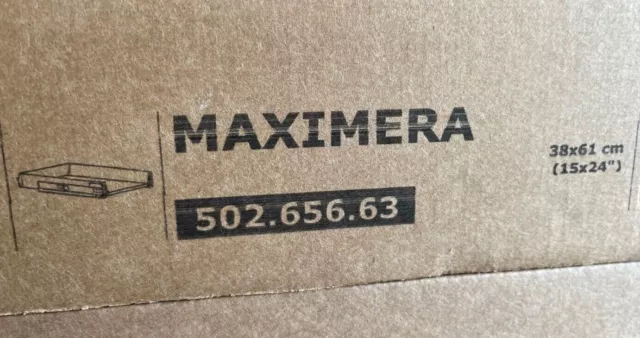 Ikea MAXIMERA Drawer, Low, White 15 x 24" 502.656.63 - NEW