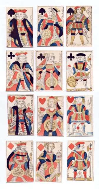 playing cards cartes a jouer Spielkarten Kartenspiel card game jeu Paris 1772