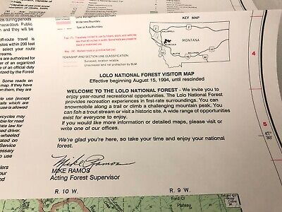 USDA LOLO National Forest Seeley Lake Montana Visitors Map 1991 3