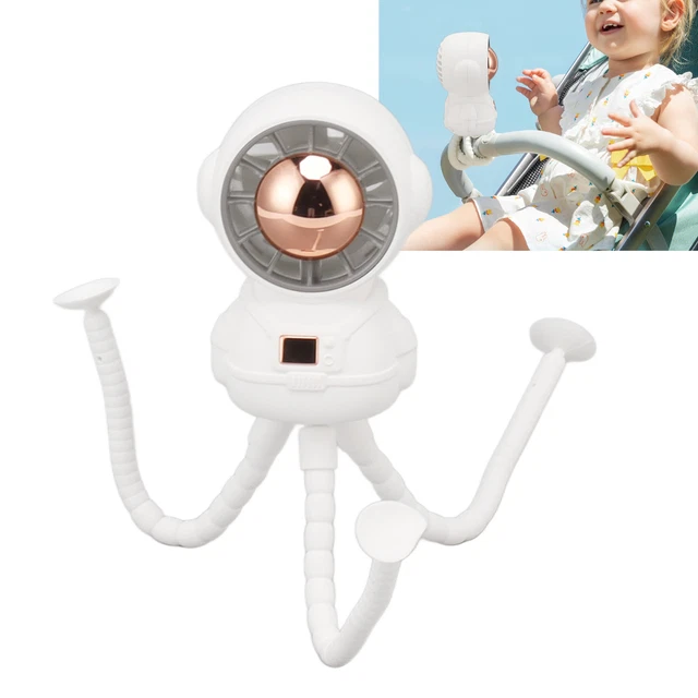Ventilateur De Poussette USB Astronaut Shape 3 Gears Adjustable Portable Mini