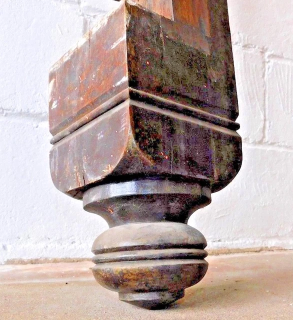 Antique Victorian Style Half Newel Post - C. 1880 Walnut Architectural Salvage 5