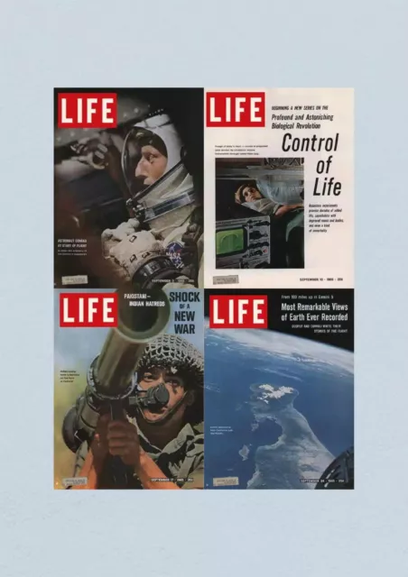 Life Magazine Lot of 4 Full Month September 1965 3, 10, 17, 24 Civil Rights Era