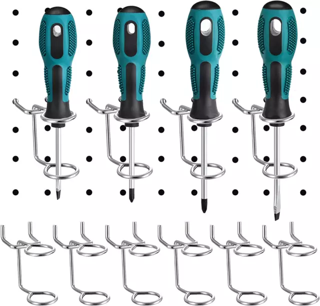 12 Pieces Screwdriver Organizer Tool Holders Multi-Tool Holder Double-Ring Tool