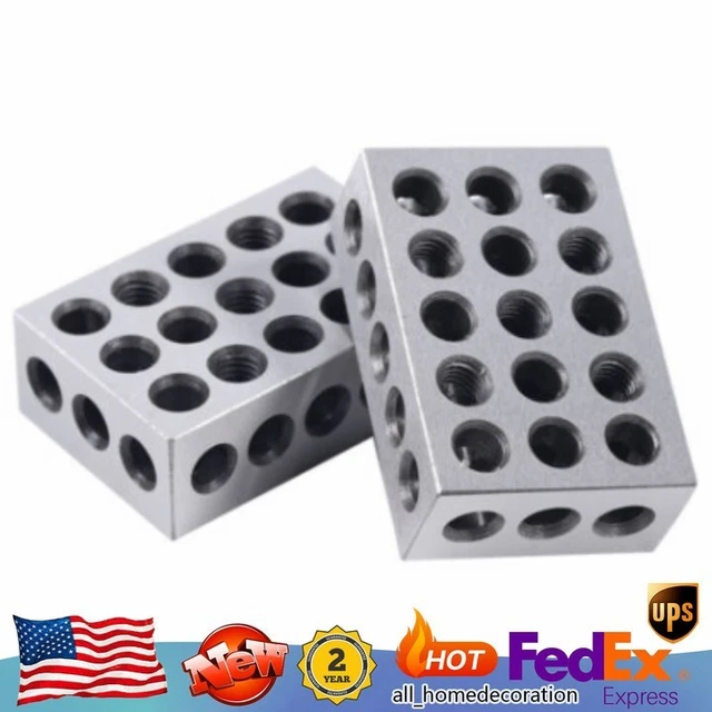 5 Matched Pairs 1x2x3"Precision Blocks 23-Hole Set Up Block Set 0.0001"Machinist