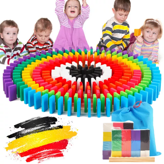 480stk Standard Holz Dominosteine Domino-Set, Farbigen Blöcke Spielzeug Kinder
