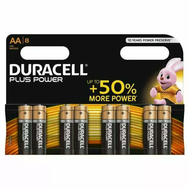 Duracell Plus MN1500 1.5V Alkaline AA Batteries 8-Pack Christmas TOYS  