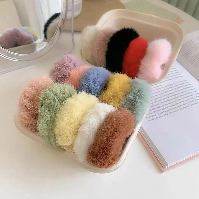 Fluffy Warm Autumn Winter Elastic Hair Band Scrunchies Large Intestine Hair  LEI