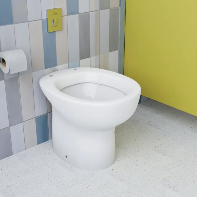 Vaso WC INFANZIA baby sanitari scuola bagno ceramica bambini scarico pavimento