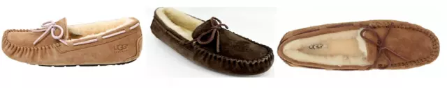 Ugg Women's Dakota Suede & Sheepskin Shearling Moccasin Slippers Variety