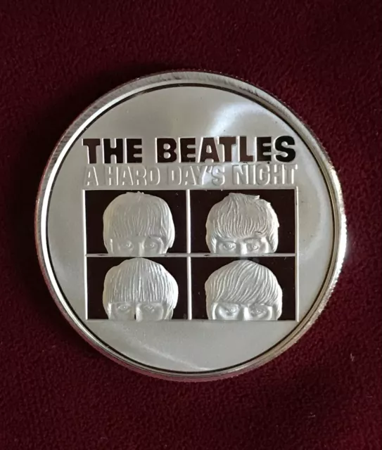 Beatles "Hard Days Night", Licensed Booklet, Pamphlets, Silver Coin And Coa