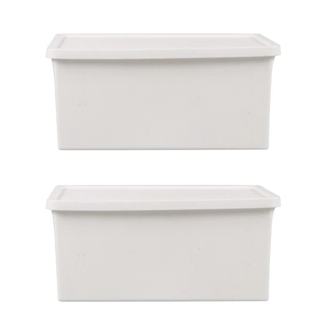 2 pz Contenitore Coperchio Clam Box di piccole cose Cosmetici Scrivania