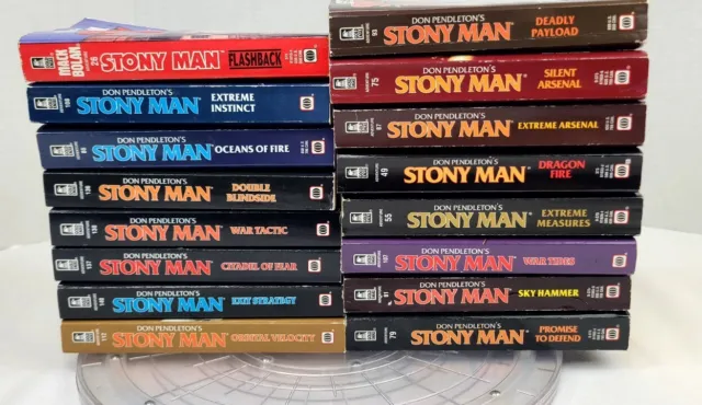 Don Pendelton's Stony Man book lot of 16 paperbacks War Tides Dragon Fire